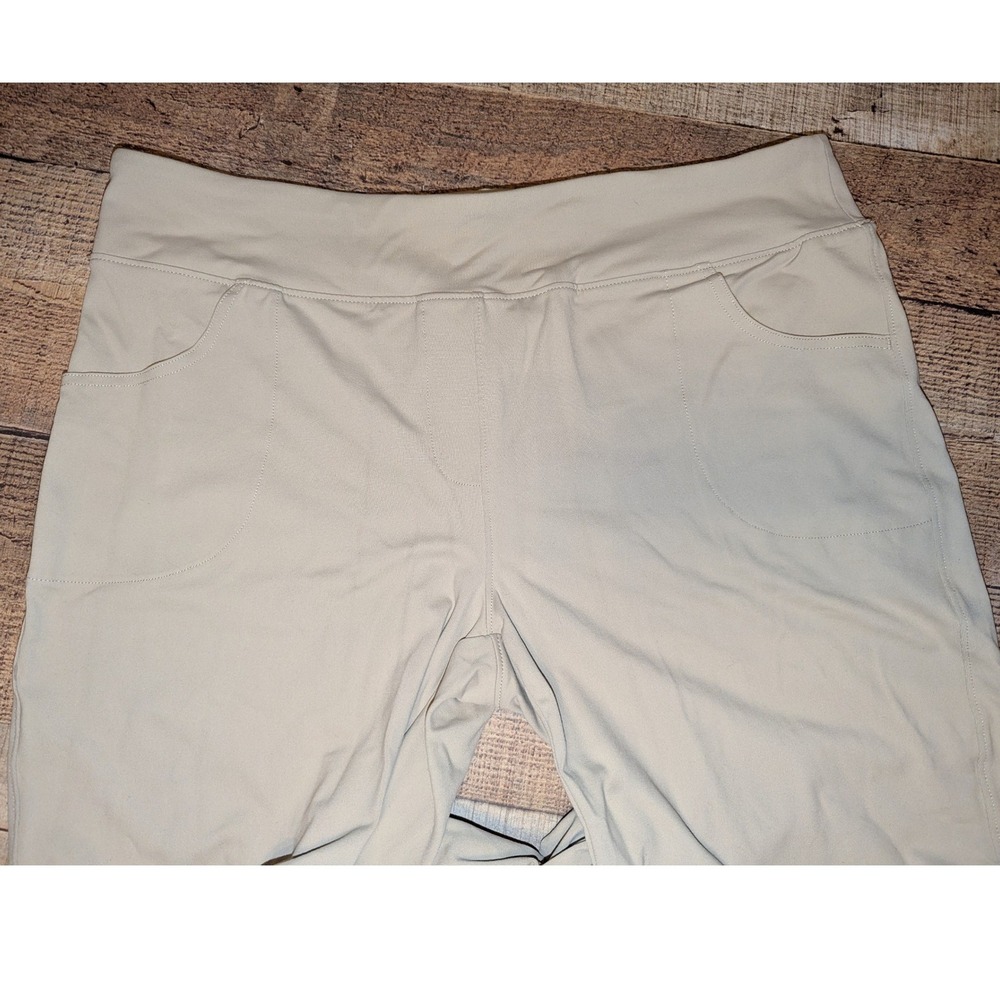 Yogipace Yoga Pants Women 2XL Petite Tan Very Good High Waist Pockets YCW1006-27